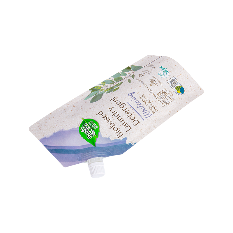 Worek na detergent do prania z wylewką i właściwościami uszczelniającymi Worek na detergent do prania z wylewką i właściwościami uszczelniającymi