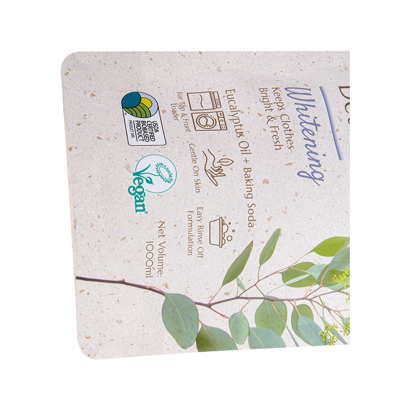 Worek na detergent do prania z wylewką i właściwościami uszczelniającymi Worek na detergent do prania z wylewką i właściwościami uszczelniającymi