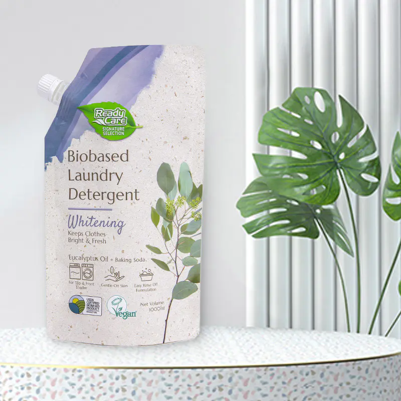 Worek na detergent do prania z wylewką i właściwościami uszczelniającymi